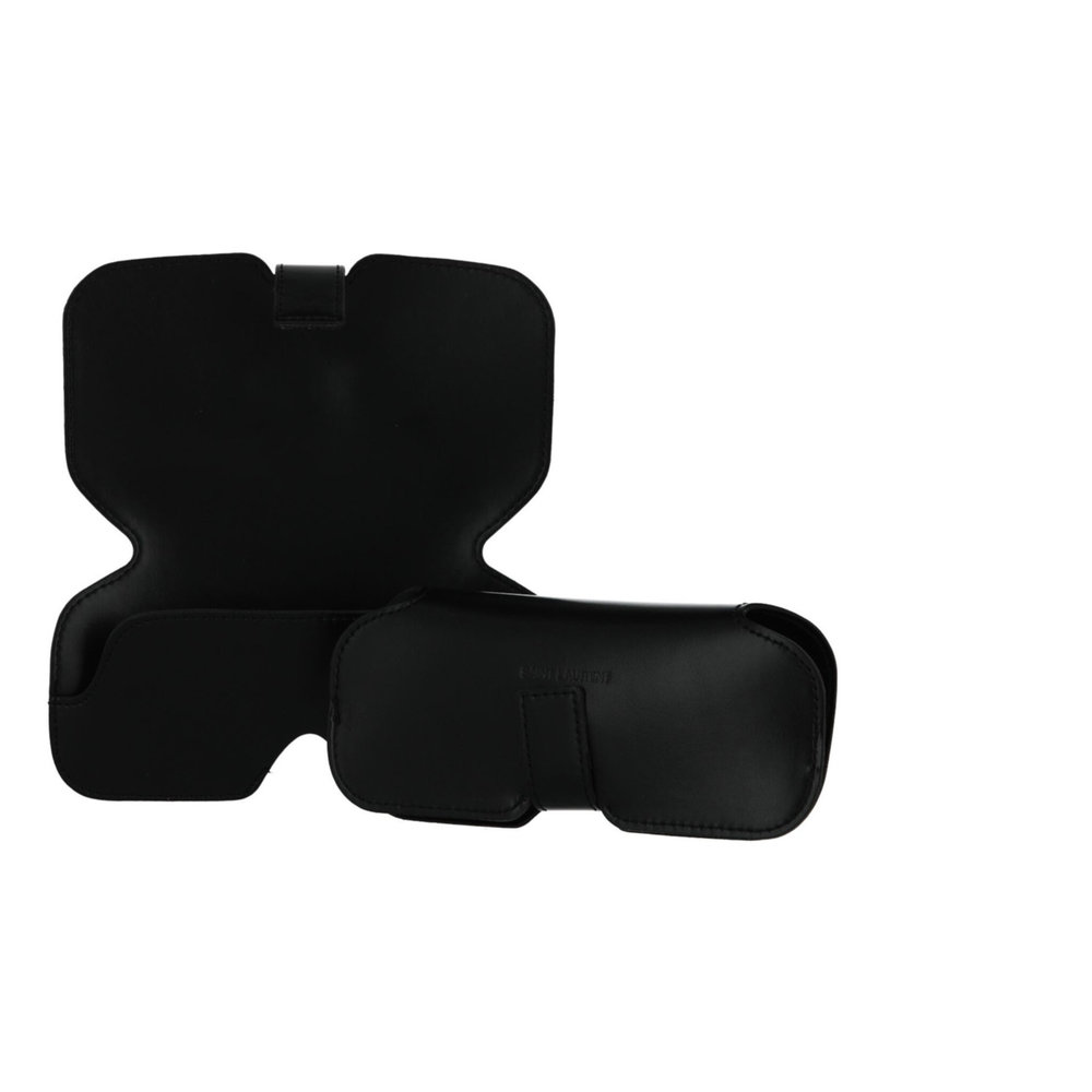 Saint Laurent Square-Frame Acetate Optical Frames Black Black Transparent Womens - Picture 4 of 4